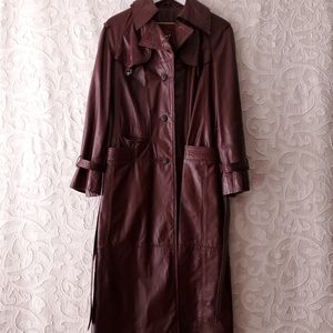 Vintage Etienne Aigner Leather Trench Coat